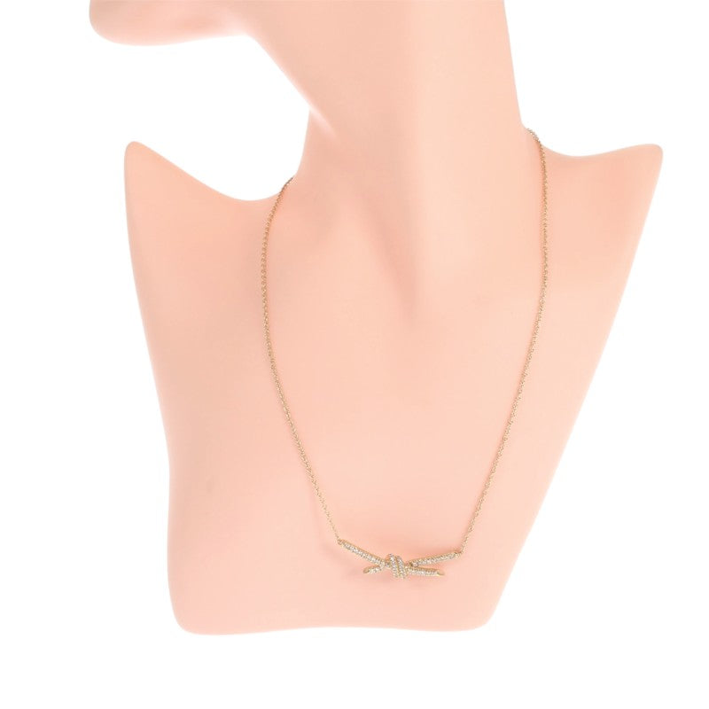 ティファニー TIFFANY&Co. ノット 70300370 ネックレス K18イエローゴールド ダイヤモンド レディース【中古】【Aランク】
