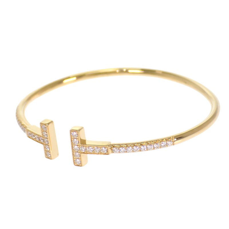 ティファニー TIFFANY&Co. Tワイヤー パヴェ ダイヤモンド 73588235 バングル K18イエローゴールド ダイヤモンド スモール レディース【中古】【ABランク】