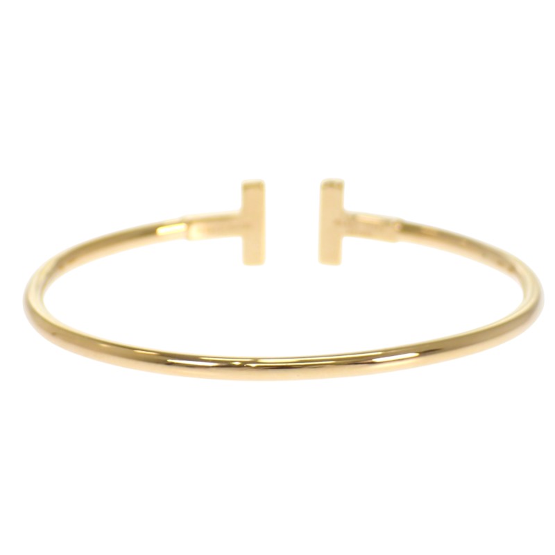 ティファニー TIFFANY&Co. Tワイヤー パヴェ ダイヤモンド 73588235 バングル K18イエローゴールド ダイヤモンド スモール レディース【中古】【ABランク】