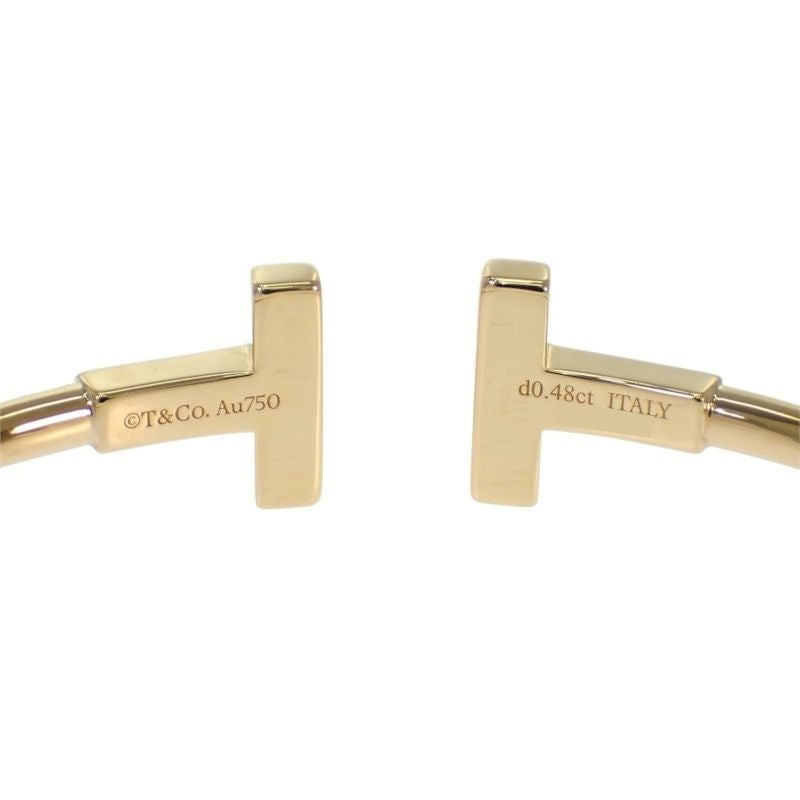 ティファニー TIFFANY&Co. Tワイヤー パヴェ ダイヤモンド 73588235 バングル K18イエローゴールド ダイヤモンド スモール レディース【中古】【ABランク】