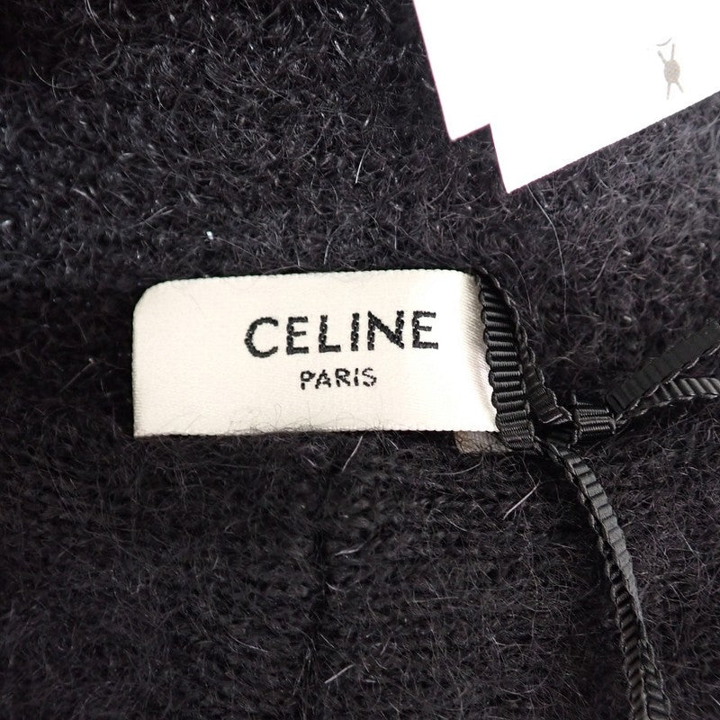 セリーヌ CELINE トリオンフ ブラッシュド モヘア バケットハット 2A58Y270R ハット ナイロン ブラック メンズ レディース【中古】【ABランク】