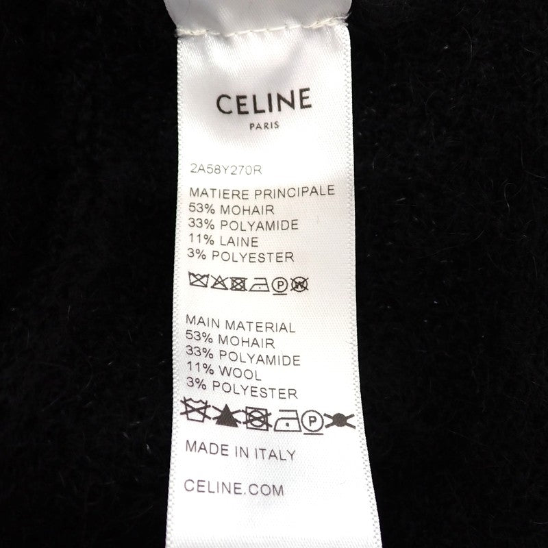 セリーヌ CELINE トリオンフ ブラッシュド モヘア バケットハット 2A58Y270R ハット ナイロン ブラック メンズ レディース【中古】【ABランク】