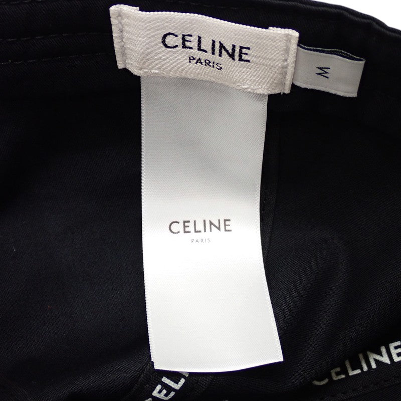 セリーヌ CELINE ベースボール M 2AUY8969P キャップ コットン ブラック メンズ【中古】【ABランク】