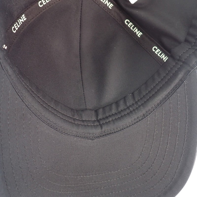 セリーヌ CELINE ベースボール M 2AUY8969P キャップ コットン ブラック メンズ【中古】【ABランク】