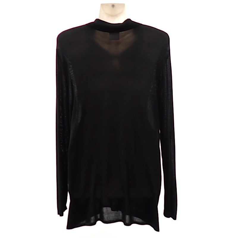 シャネル CHANEL シアーボタンシャツ ヴィンテージ 40 P10150 V00417 94305 長袖シャツ ブラック レディース【中古】【ABランク】