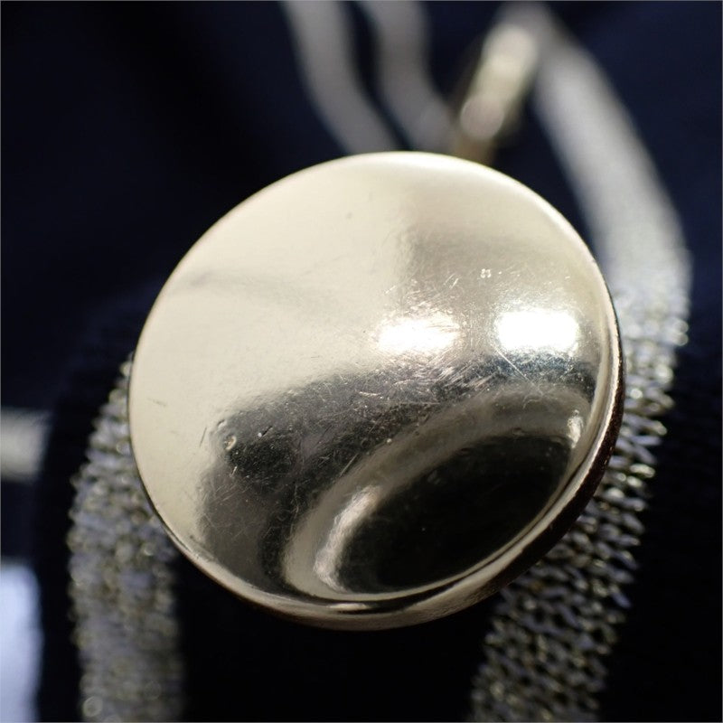 イヴ・サンローラン YVES SAINT LAURENT ノーカラー ロング ニットカーディガン ヴィンテージ M WU86-599 カーディガン ウール ブラック ゴールド金具 レディース【中古】【ABランク】