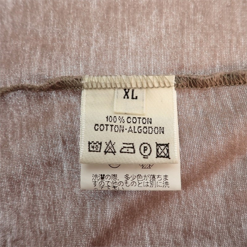 エルメス HERMES ロングスリーブ カットソー XL 長袖Ｔシャツ コットン グレージュ レディース【中古】【Bランク】