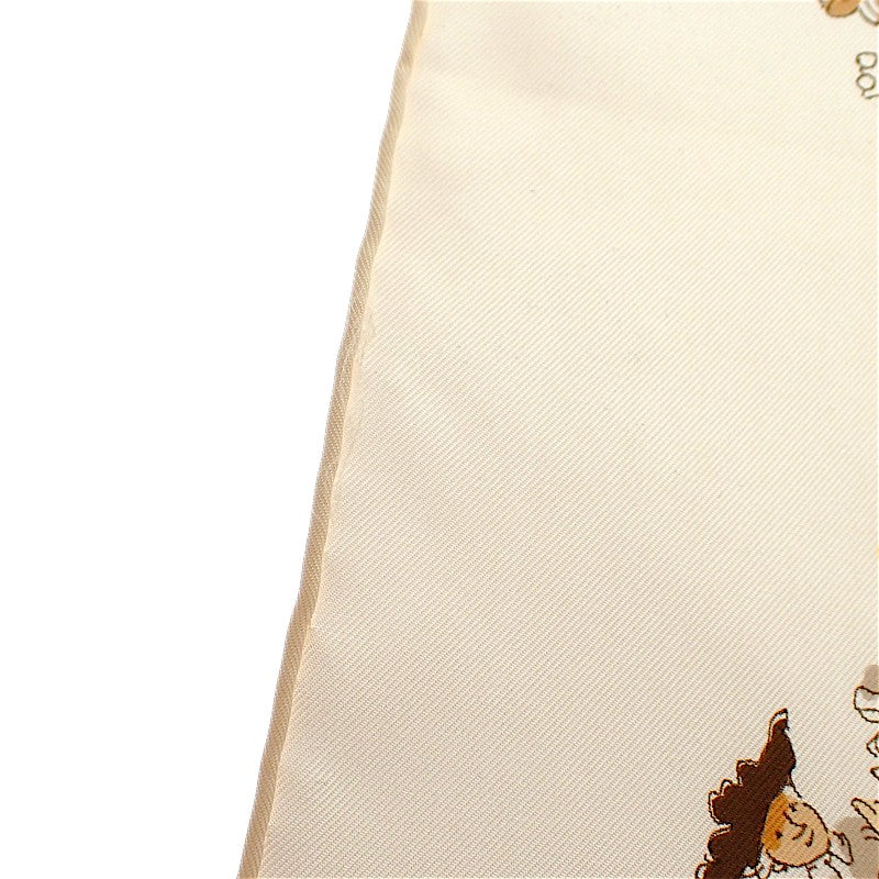 エルメス HERMES カレ90 CIRQUE MOLIER モリエサーカス スカーフ シルク ベージュ レディース【中古】【Aランク】