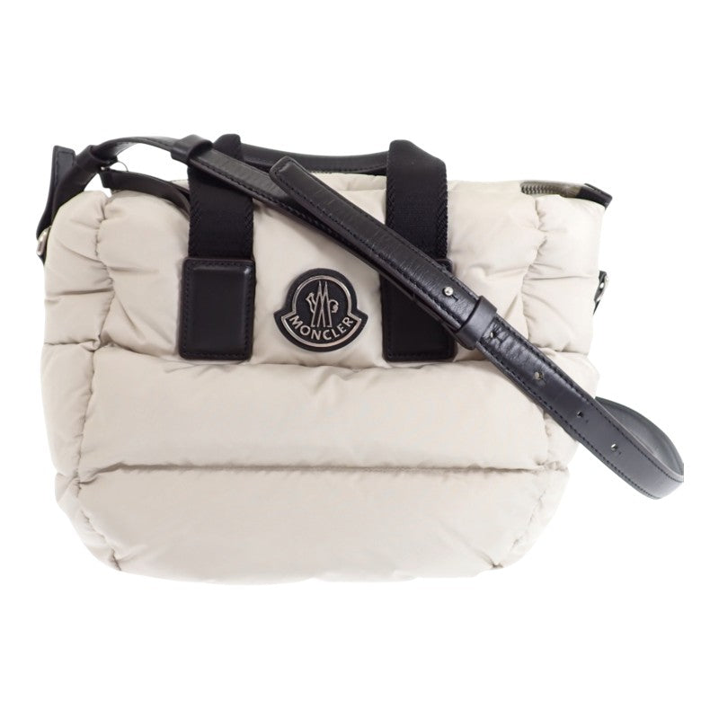 モンクレール MONCLER ミニキャラドック J20985L00014 M4422 2WAYバッグ 2WAYバッグ ナイロン レザー グレー レディース【中古】【Aランク】