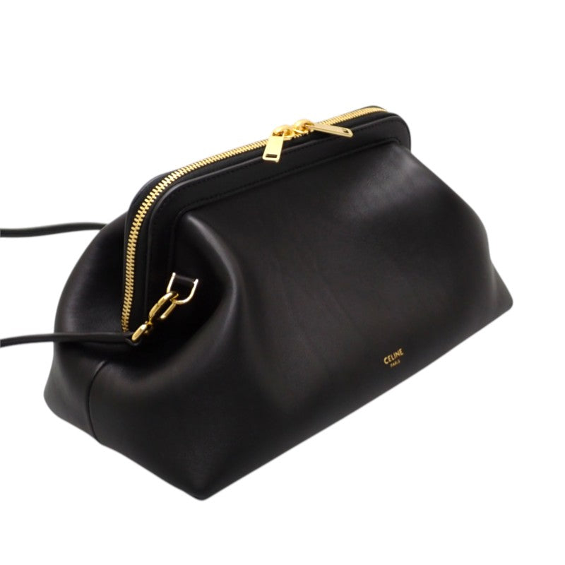 セリーヌ CELINE スモールドクターポーチ L106N3R32.38NO 2WAYバッグ ショルダーバッグ カーフ ブラック ゴールド金具 レディース【中古】【Aランク】