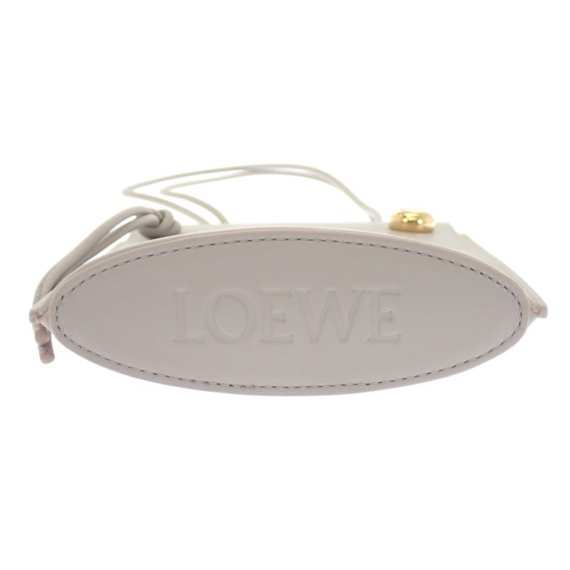 ロエベ LOEWE ペブルダイスポケット CPBPR12X01 ショルダーバッグ カーフ グレー ゴールド金具 レディース【中古】【Aランク】