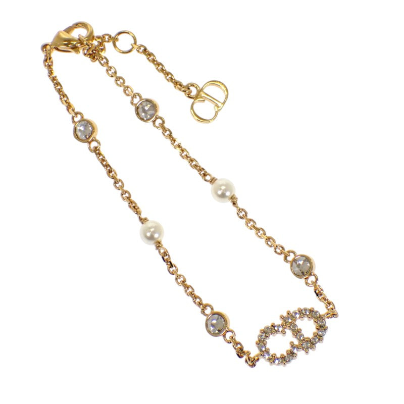 ディオール Dior Clair D Lune B3106WOMZI_D301 ブレスレット メタル フェイクパール クリスタル ゴールド レディース【中古】【Aランク】