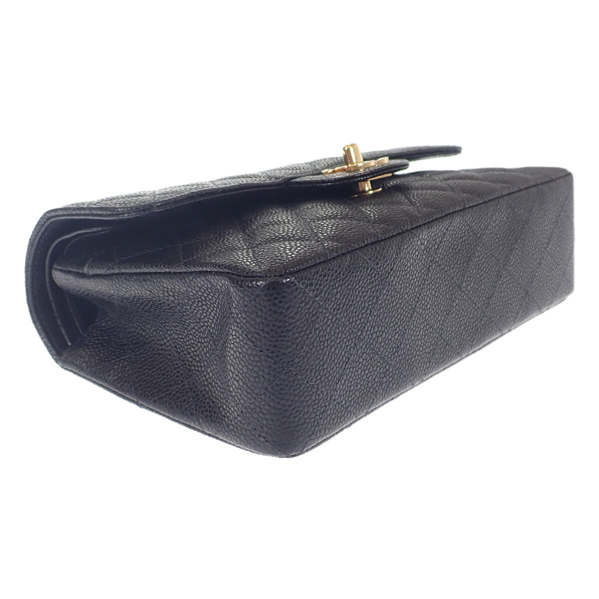シャネル CHANEL クラシック スモール A01113 ショルダーバッグ キャビアスキン ブラック ゴールド金具 レディース【中古】【ABランク】