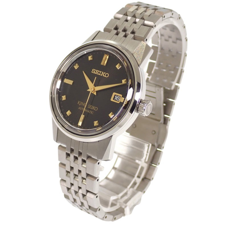 セイコー SEIKO キングセイコーBEAMS限定 50周年記念限定モデル SDKA025 腕時計 ステンレススチール ブラック 自動巻き ブラック文字盤 メンズ【中古】【Aランク】