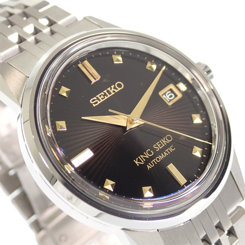 セイコー SEIKO キングセイコーBEAMS限定 50周年記念限定モデル SDKA025 腕時計 ステンレススチール ブラック 自動巻き ブラック文字盤 メンズ【中古】【Aランク】