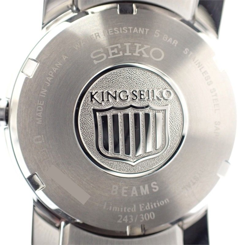 セイコー SEIKO キングセイコーBEAMS限定 50周年記念限定モデル SDKA025 腕時計 ステンレススチール ブラック 自動巻き ブラック文字盤 メンズ【中古】【Aランク】