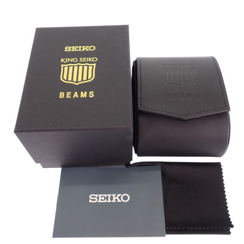 セイコー SEIKO キングセイコーBEAMS限定 50周年記念限定モデル SDKA025 腕時計 ステンレススチール ブラック 自動巻き ブラック文字盤 メンズ【中古】【Aランク】