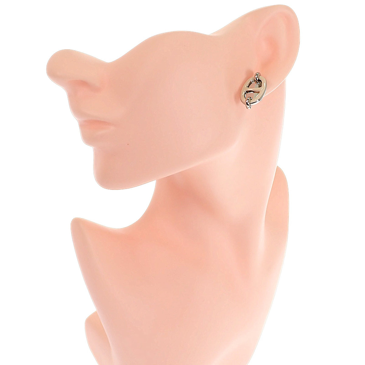 エルメス HERMES ミニ マイヨン H100052FP55 ピアス メタル クレーム シルバー レディース【中古】【Aランク】