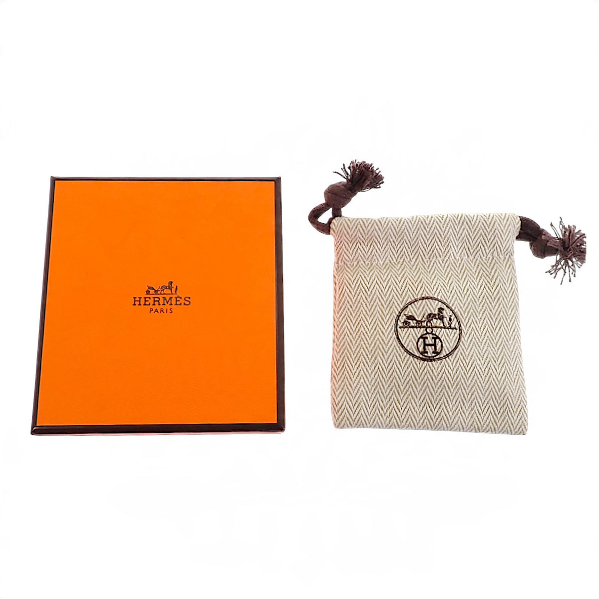 エルメス HERMES ミニ マイヨン H100052FP55 ピアス メタル クレーム シルバー レディース【中古】【Aランク】