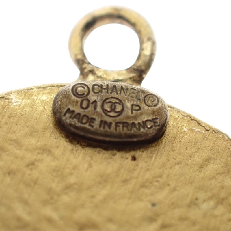 シャネル CHANEL CC フープ ピアス メタル ゴールド ブラック