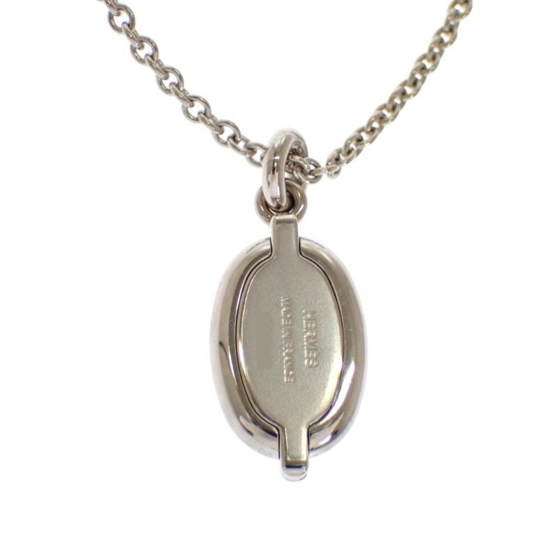 エルメス HERMES ミニ マイヨン ペンダント PM H100053FP03 ネックレス メタル ブラック シルバリー レディース メンズ【中古】【ABランク】