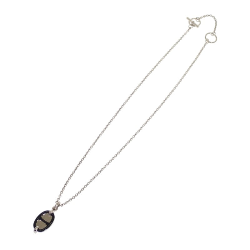 エルメス HERMES ミニ マイヨン ペンダント PM H100053FP03 ネックレス メタル ブラック シルバリー レディース メンズ【中古】【ABランク】