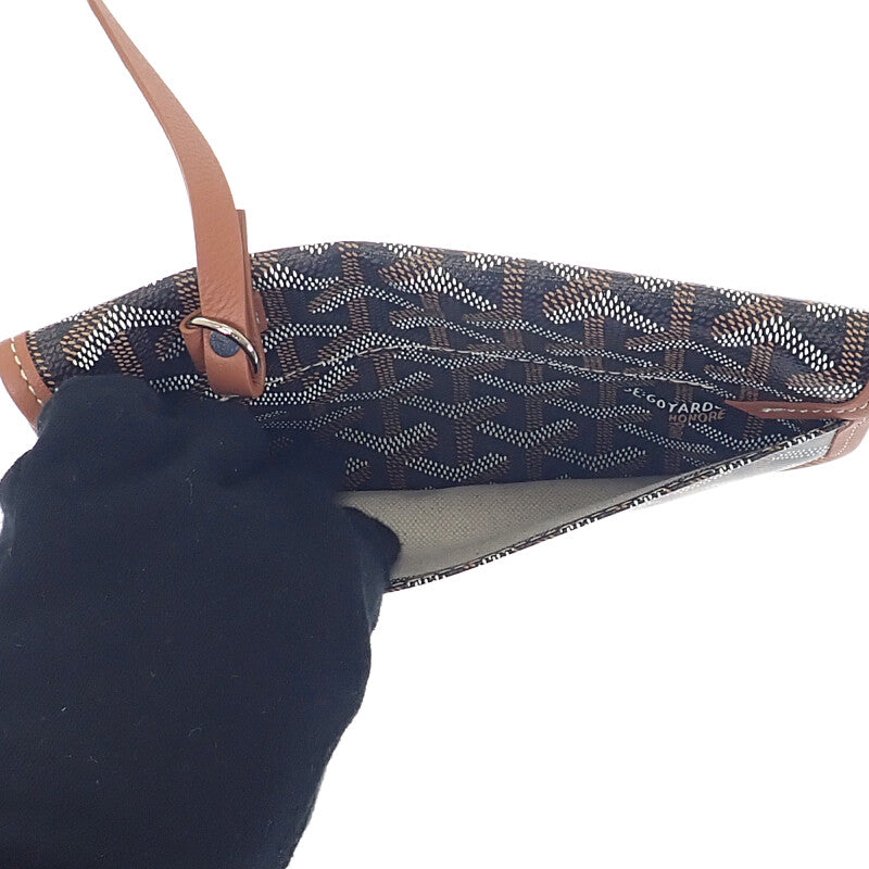 ゴヤール GOYARD サンルイPM STLOUIPMLTY01CL03P トートバッグ カーフ ゴヤールディンキャンバス ナチュラル ブラック メンズ レディース【中古】【SAランク】
