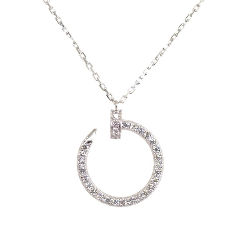 カルティエ CARTIER ジュストアンクル ペンダント B3046900/B7224897 ネックレス K18ホワイトゴールド ダイヤモンド レディース【中古】【Aランク】