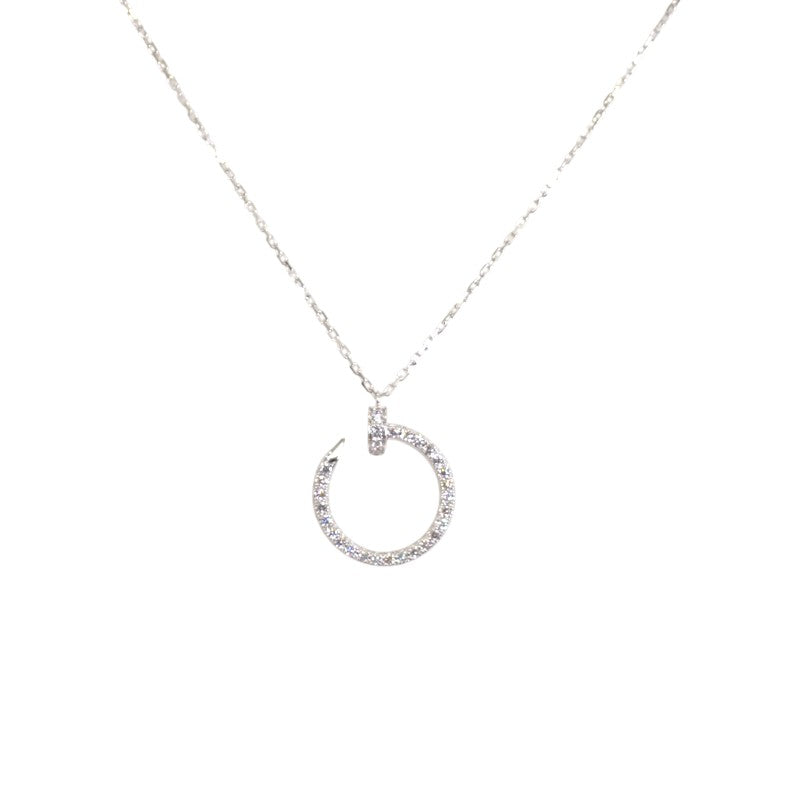 カルティエ CARTIER ジュストアンクル ペンダント B3046900/B7224897 ネックレス K18ホワイトゴールド ダイヤモンド レディース【中古】【Aランク】