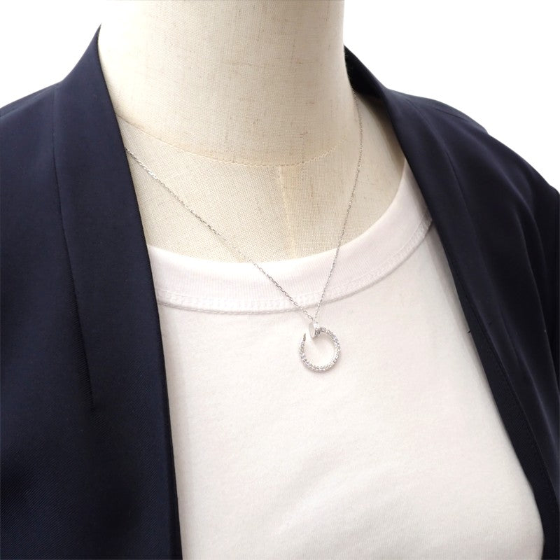 カルティエ CARTIER ジュストアンクル ペンダント B3046900/B7224897 ネックレス K18ホワイトゴールド ダイヤモンド レディース【中古】【Aランク】