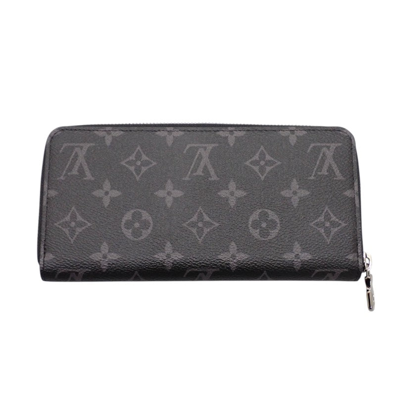 ルイヴィトン LOUIS VUITTON ジッピーウォレット・ホリゾンタル M11611 モノグラムエクリプス 長財布 モノグラム・エクリプス キャンバス ブラック メンズ【中古】【Sランク】