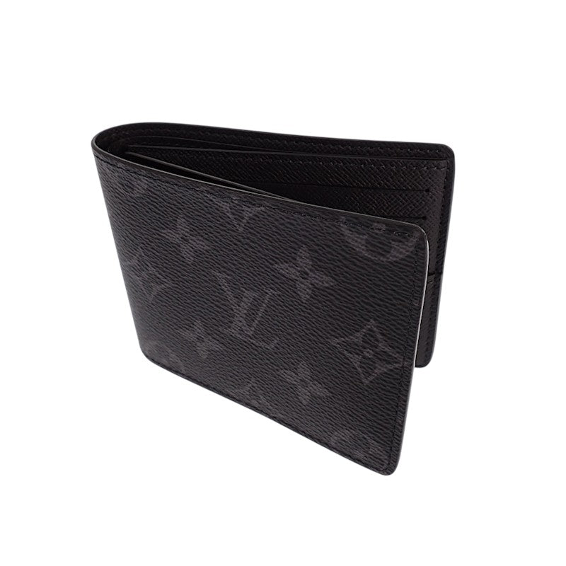 ルイヴィトン LOUIS VUITTON ポルトフォイユ・スレンダー M62294 二つ折り財布 モノグラムエクリプス ブラック メンズ【中古】【Sランク】