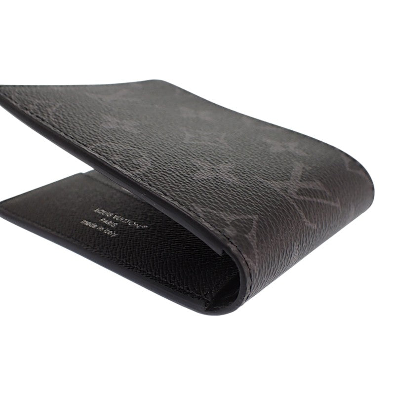 ルイヴィトン LOUIS VUITTON ポルトフォイユ・スレンダー M62294 二つ折り財布 モノグラムエクリプス ブラック メンズ【中古】【Sランク】