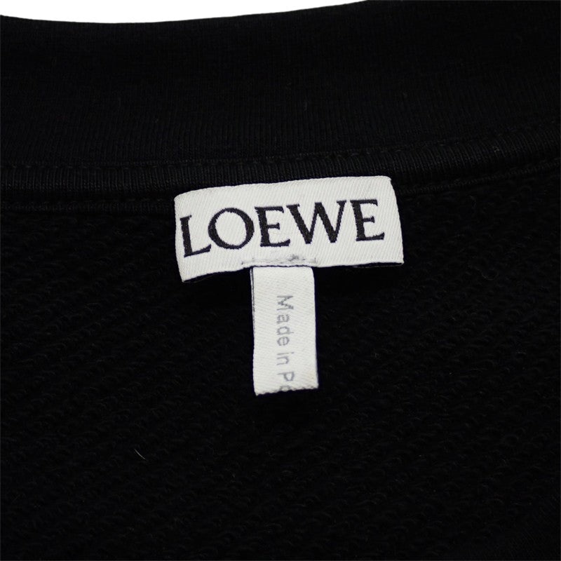 ロエベ LOEWE ロゴ アナグラム シャツ XL H61694100F スウェット コットン ブラック メンズ【中古】【ABランク】