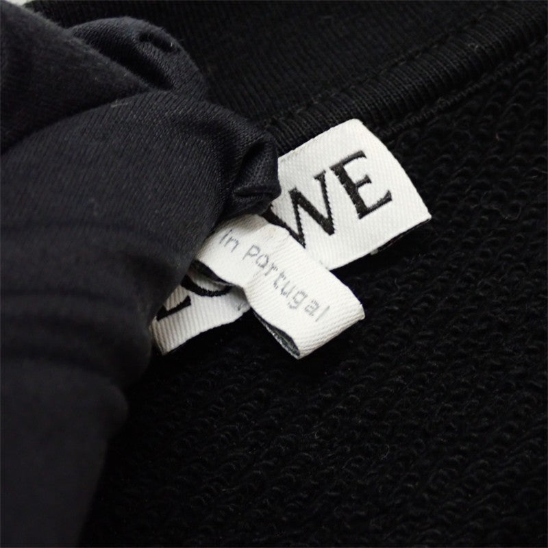 ロエベ LOEWE ロゴ アナグラム シャツ XL H61694100F スウェット コットン ブラック メンズ【中古】【ABランク】