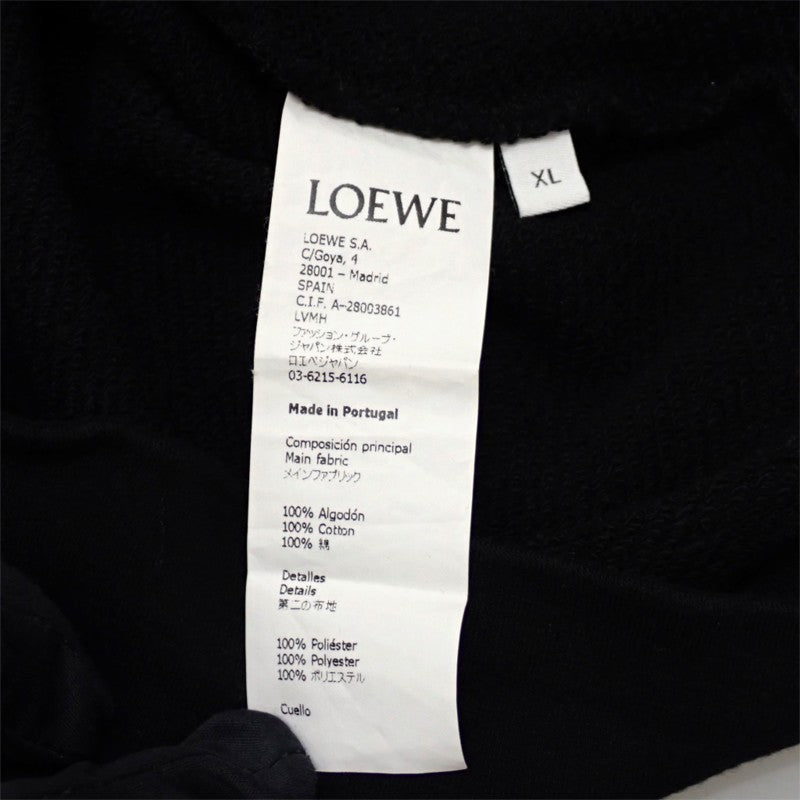 ロエベ LOEWE ロゴ アナグラム シャツ XL H61694100F スウェット コットン ブラック メンズ【中古】【ABランク】