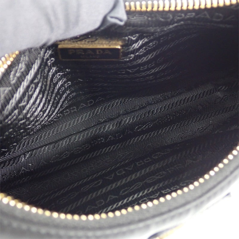 プラダ PRADA プラダ リナイロンバッグ 1BH204 R064 F0632 V V9L 2WAYバッグ 2WAYバッグ ナイロン ブラック ゴールド金具 レディース【中古】【ABランク】