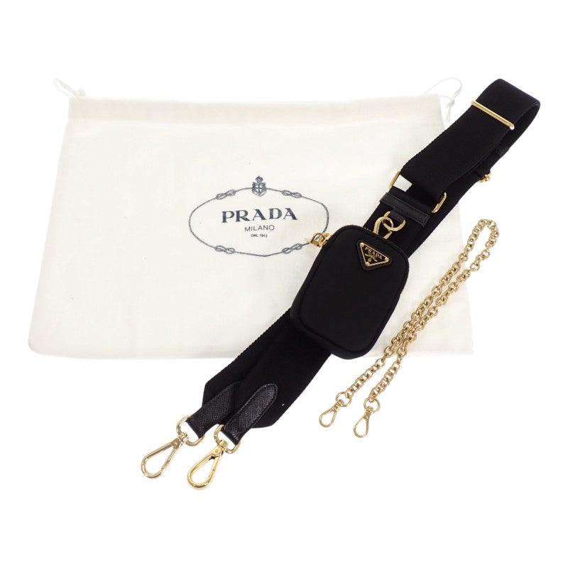 プラダ PRADA プラダ リナイロンバッグ 1BH204 R064 F0632 V V9L 2WAYバッグ 2WAYバッグ ナイロン ブラック ゴールド金具 レディース【中古】【ABランク】