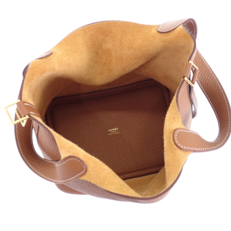 エルメス HERMES ピコタンロックPM ハンドバッグ トリヨンクレマンス ブラウン ゴールド金具 レディース【中古】【Aランク】