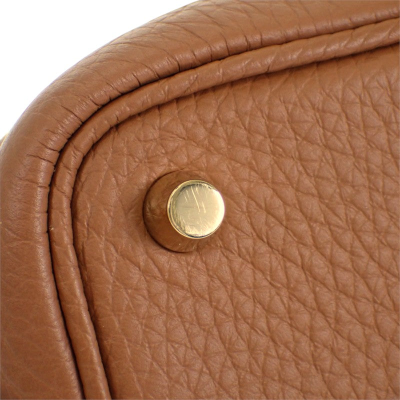 エルメス HERMES ピコタンロックPM ハンドバッグ トリヨンクレマンス ブラウン ゴールド金具 レディース【中古】【Aランク】