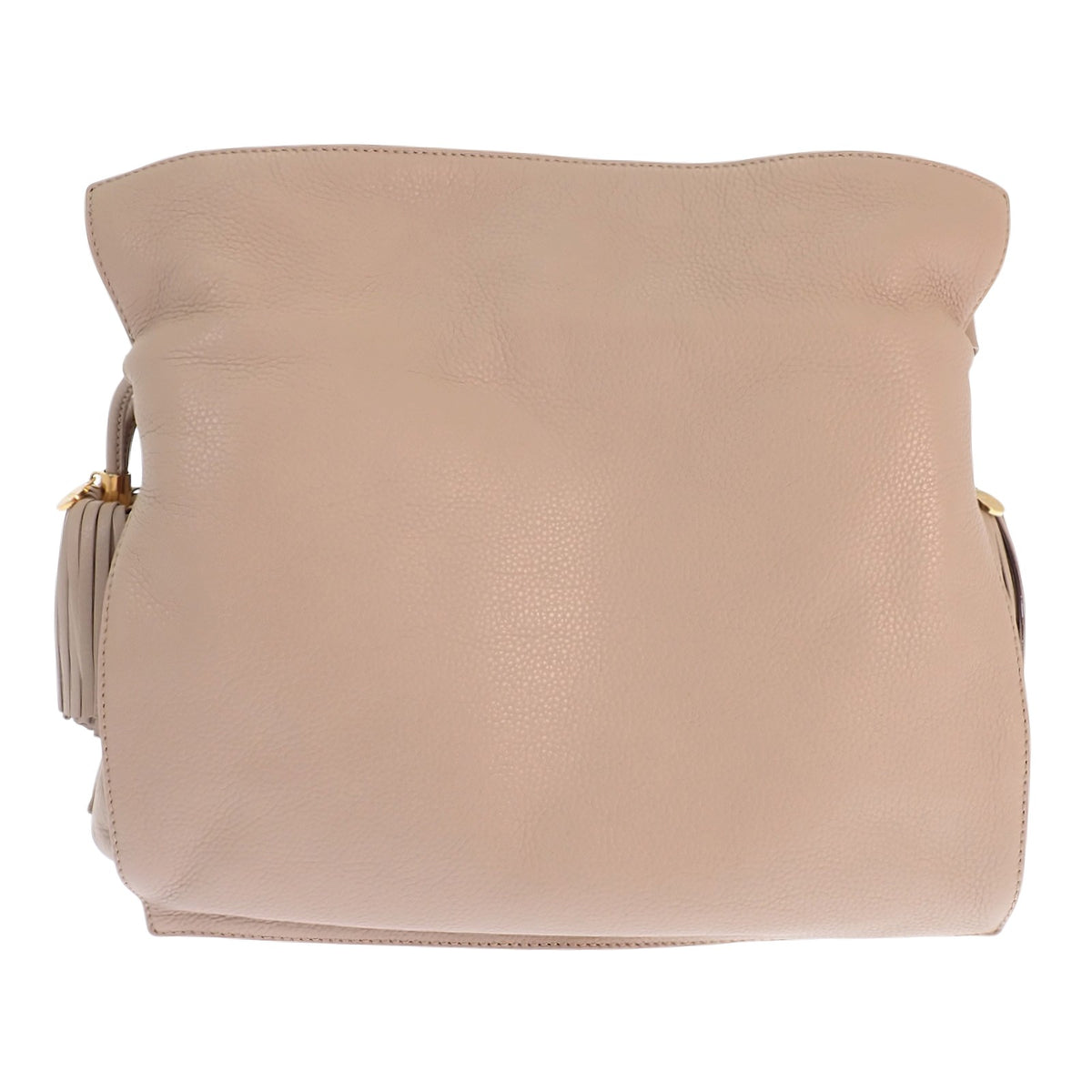 ロエベ LOEWE フラメンコ 30 380.34DH38 ショルダーバッグ カーフ ベージュ ゴールド金具 レディース【中古】【ABランク】