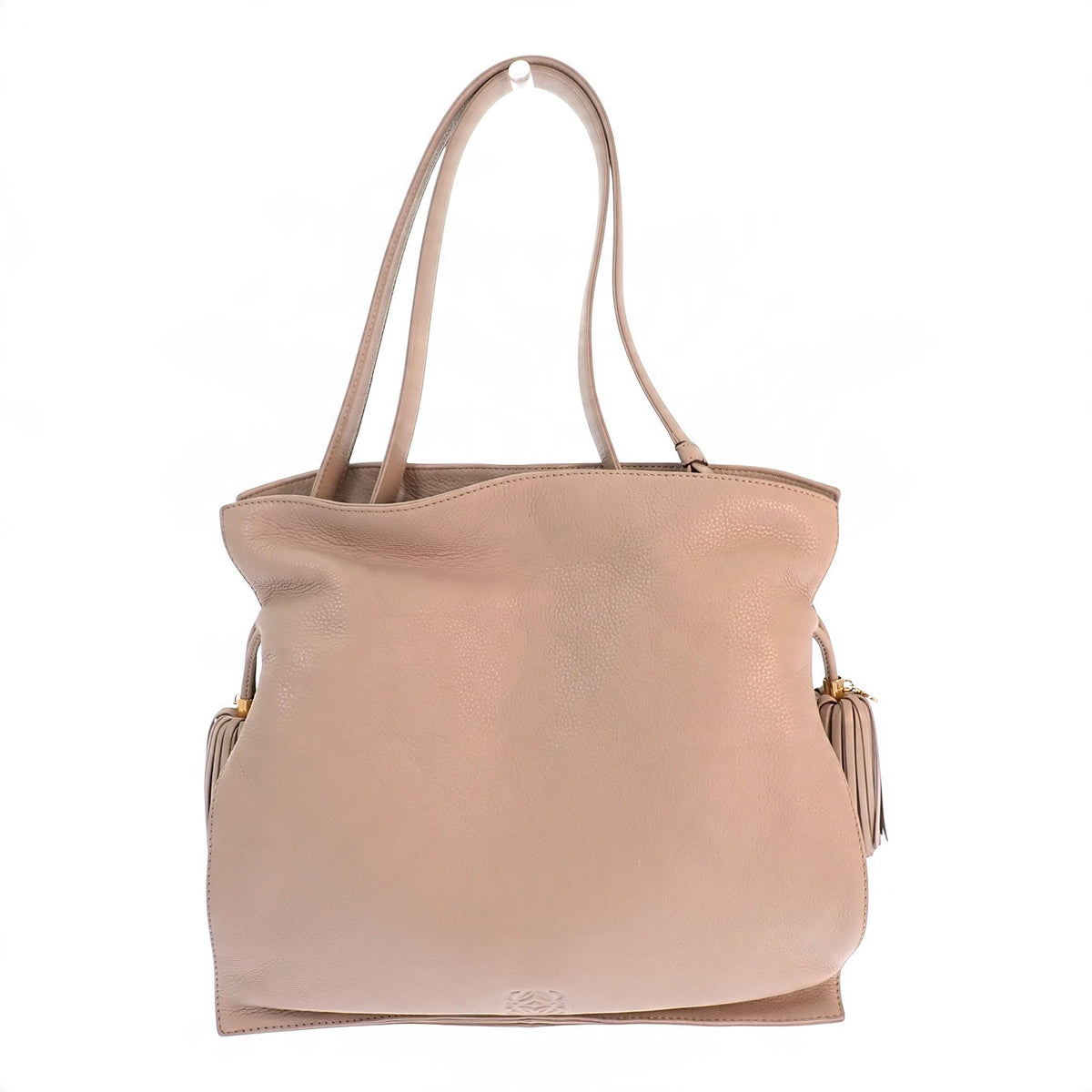 ロエベ LOEWE フラメンコ 30 380.34DH38 ショルダーバッグ カーフ ベージュ ゴールド金具 レディース【中古】【ABランク】