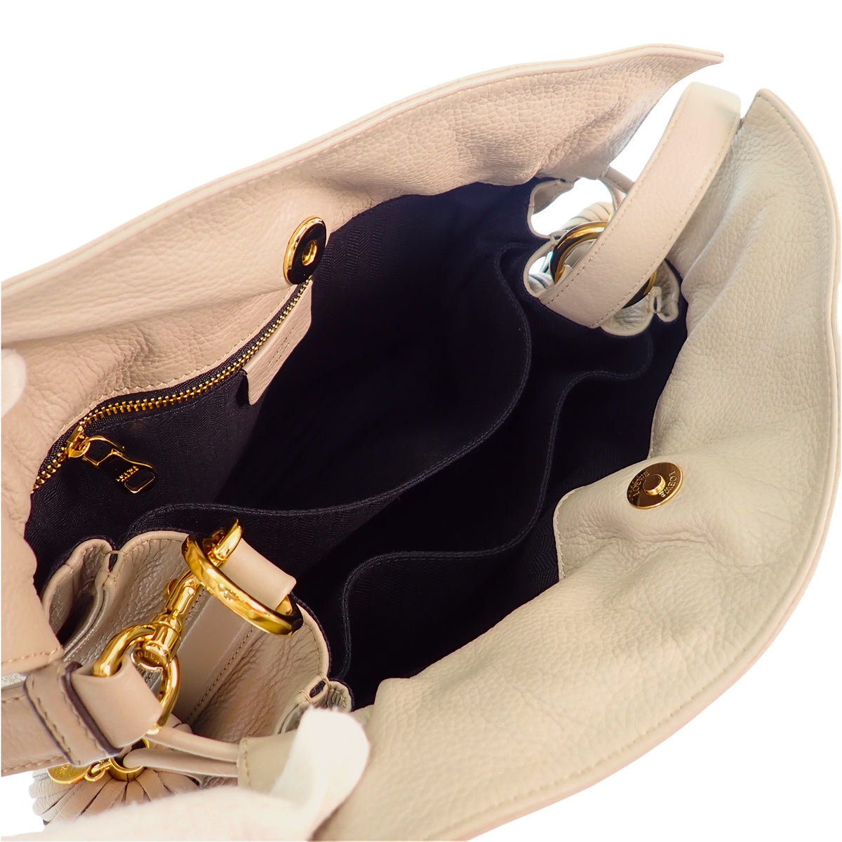 ロエベ LOEWE フラメンコ 30 380.34DH38 ショルダーバッグ カーフ ベージュ ゴールド金具 レディース【中古】【ABランク】
