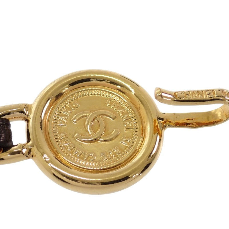 シャネル CHANEL ココマーク チェーン 94A 94A刻印 ベルト GP ゴールド ブラック レディース【中古】【Aランク】