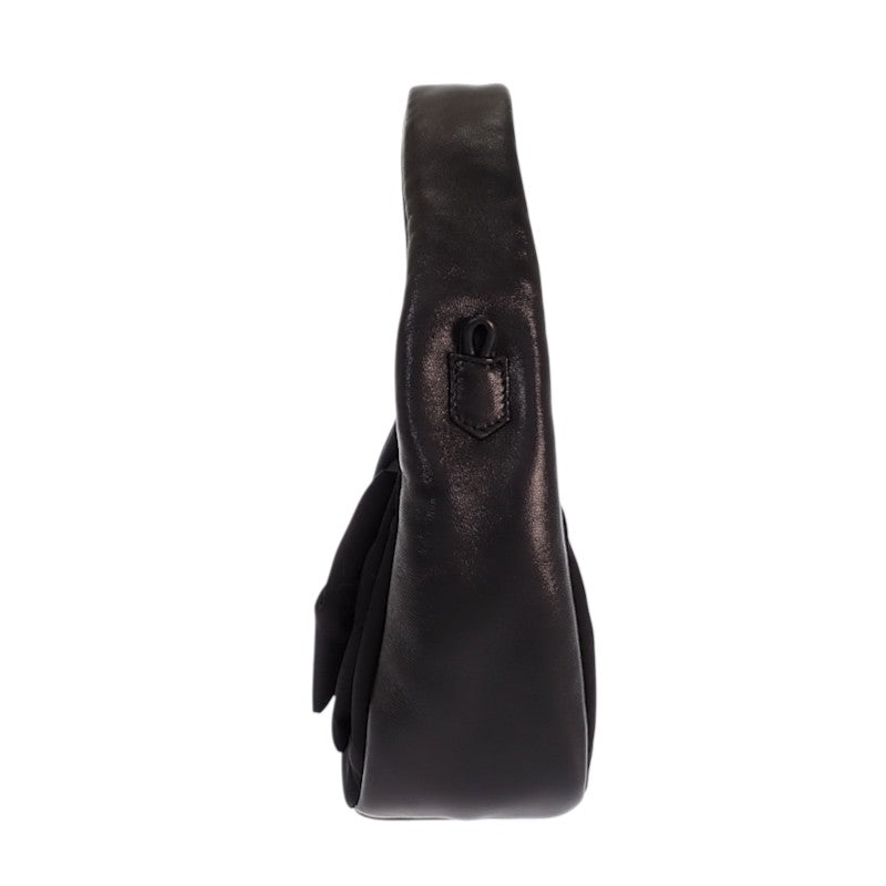 プラダ PRADA リボン ミニ 1BC241_RP0C_F0002_V_OXO 2WAYバッグ レザー ナイロン ブラック ゴールド金具 レディース【中古】【Aランク】