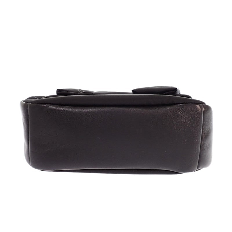 プラダ PRADA リボン ミニ 1BC241_RP0C_F0002_V_OXO 2WAYバッグ レザー ナイロン ブラック ゴールド金具 レディース【中古】【Aランク】