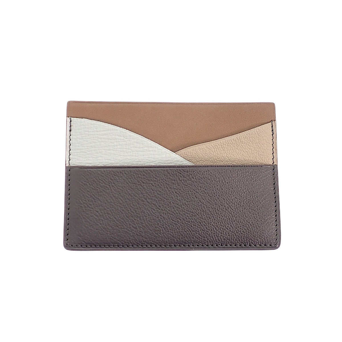 エルメス HERMES Petit H プティアッシュ カードケース レザー グレー ブラウン ベージュ レディース メンズ【中古】【Aランク】