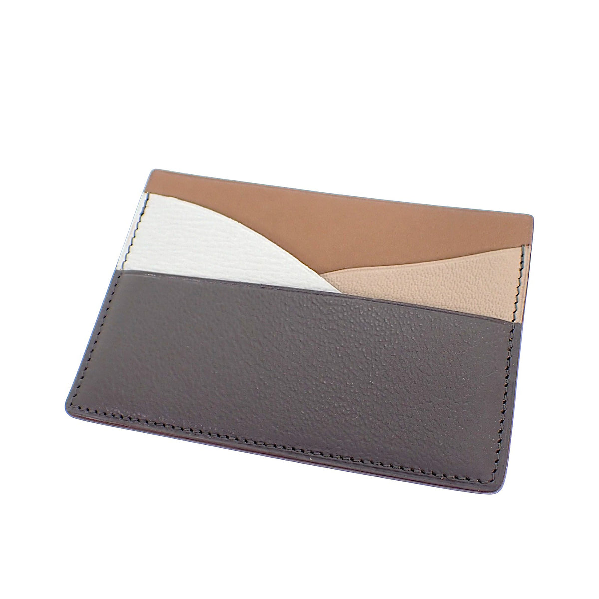 エルメス HERMES Petit H プティアッシュ カードケース レザー グレー ブラウン ベージュ レディース メンズ【中古】【Aランク】