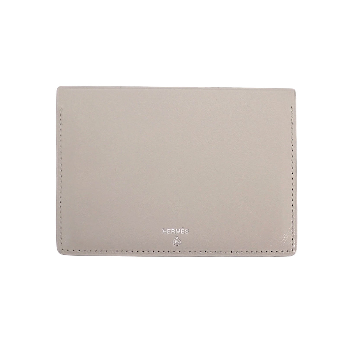 エルメス HERMES Petit H プティアッシュ カードケース レザー グレー ブラウン ベージュ レディース メンズ【中古】【Aランク】