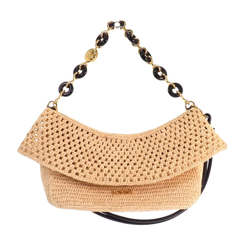 ロエベ LOEWE オラバッグ AP22P22X05 2WAYバッグ ラフィア ベージュ ゴールド金具 レディース【中古】【Aランク】